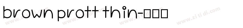 brown prott thin字体转换